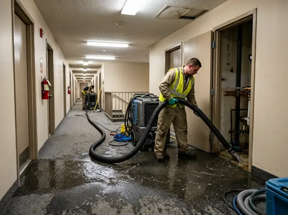 multi-unit-apartment-hallway-f-005 — frequently asked questions, Emergency Burst Pipe Water Extraction & Removal in Four Oak…